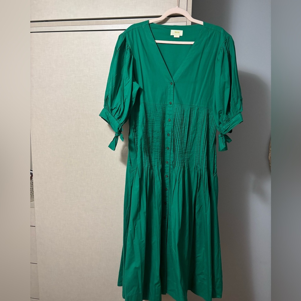 Anthropologie Maeve size S Emerald Green midi dress - Picture 3 of 8